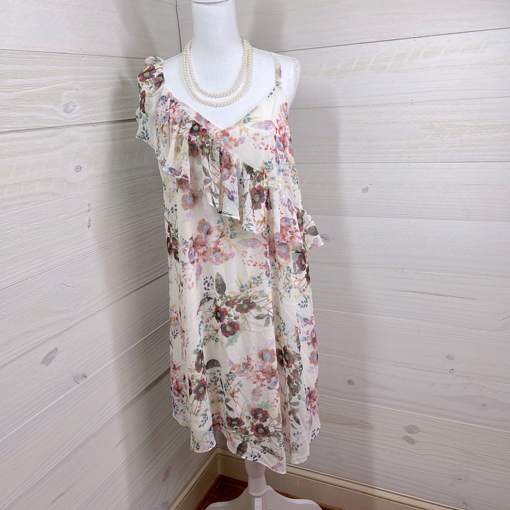 Jessica Simpson Asymmetrical Floral Print Maternity Dress M FREE SHIP